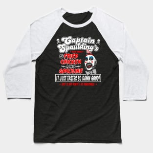 Captain Spaulding Fried Chicken and Gasoline Baseball T-Shirt